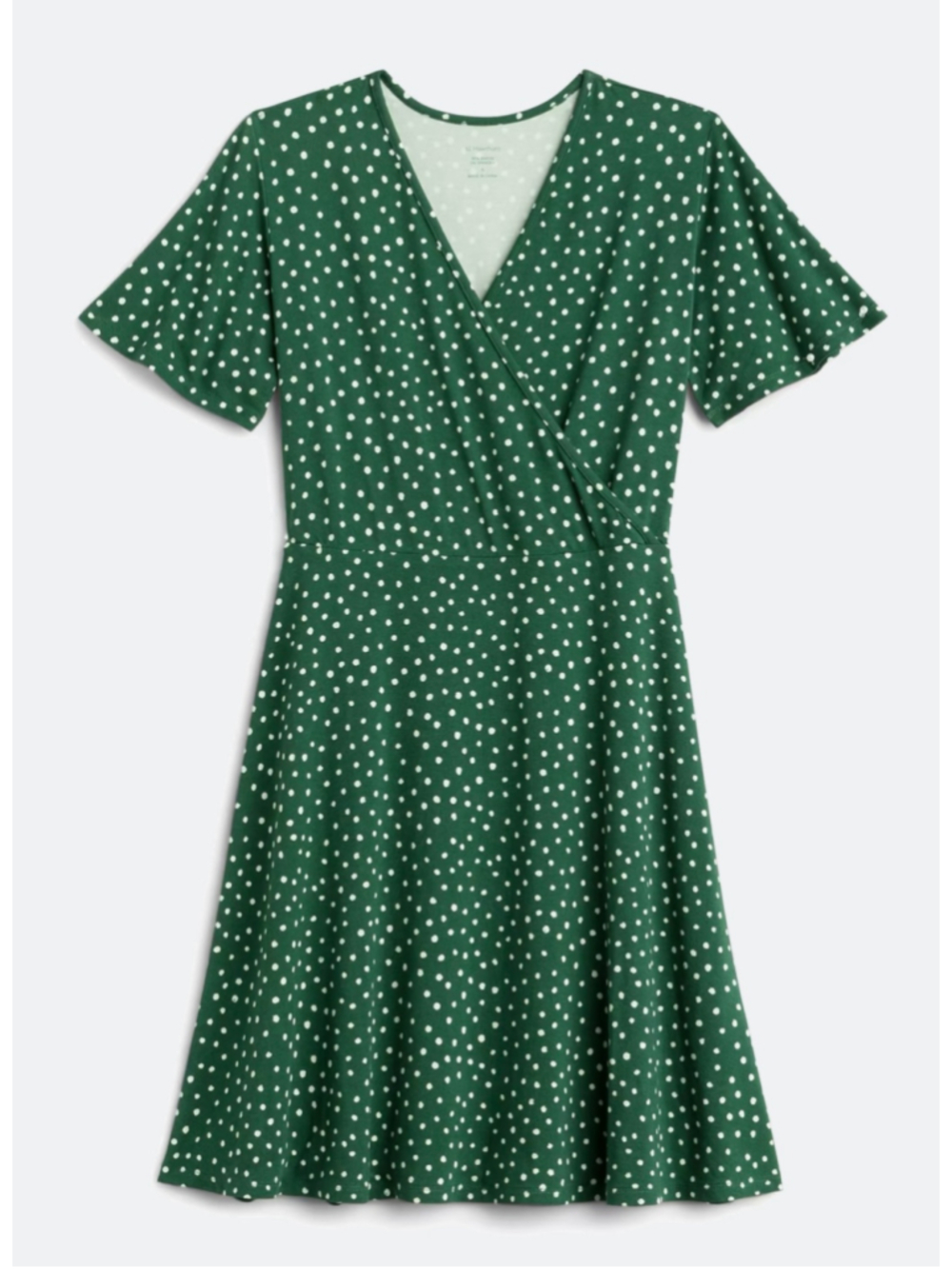 41 Hawthorn Elisse Knit Surplice Polka Dot Dress Green Size M - Picture 7 of 9